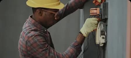 Booking an electrician for home repairs.