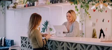 Scheduling a salon appointment.